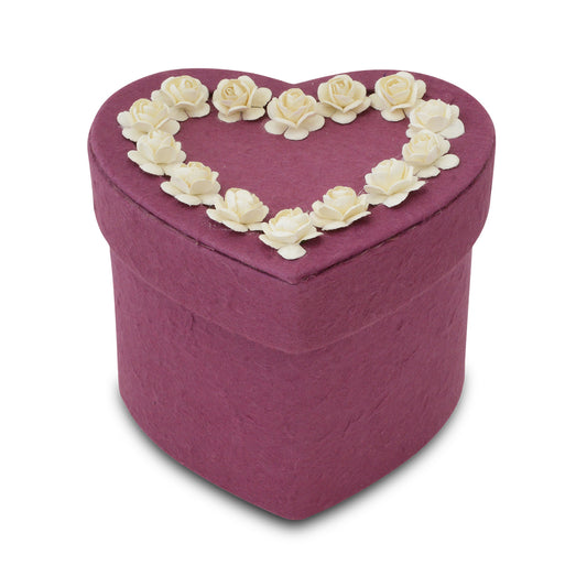 Burgundy Comfort Heart Paper Pet Urn